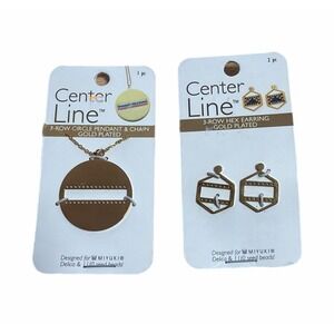 The Beadsmith Center Line Gold Plated Pendant and Earrings Jewelry Making Kits